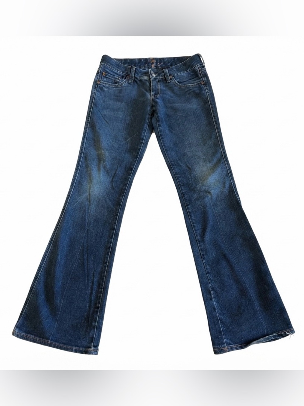 7 For All Mankind Dark Blue Flare Jeans